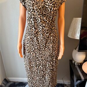 Leopard Print Wrap Dress